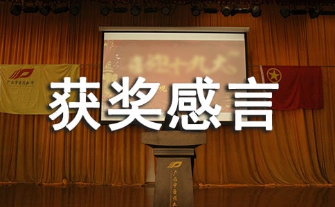 獲獎感言發言稿